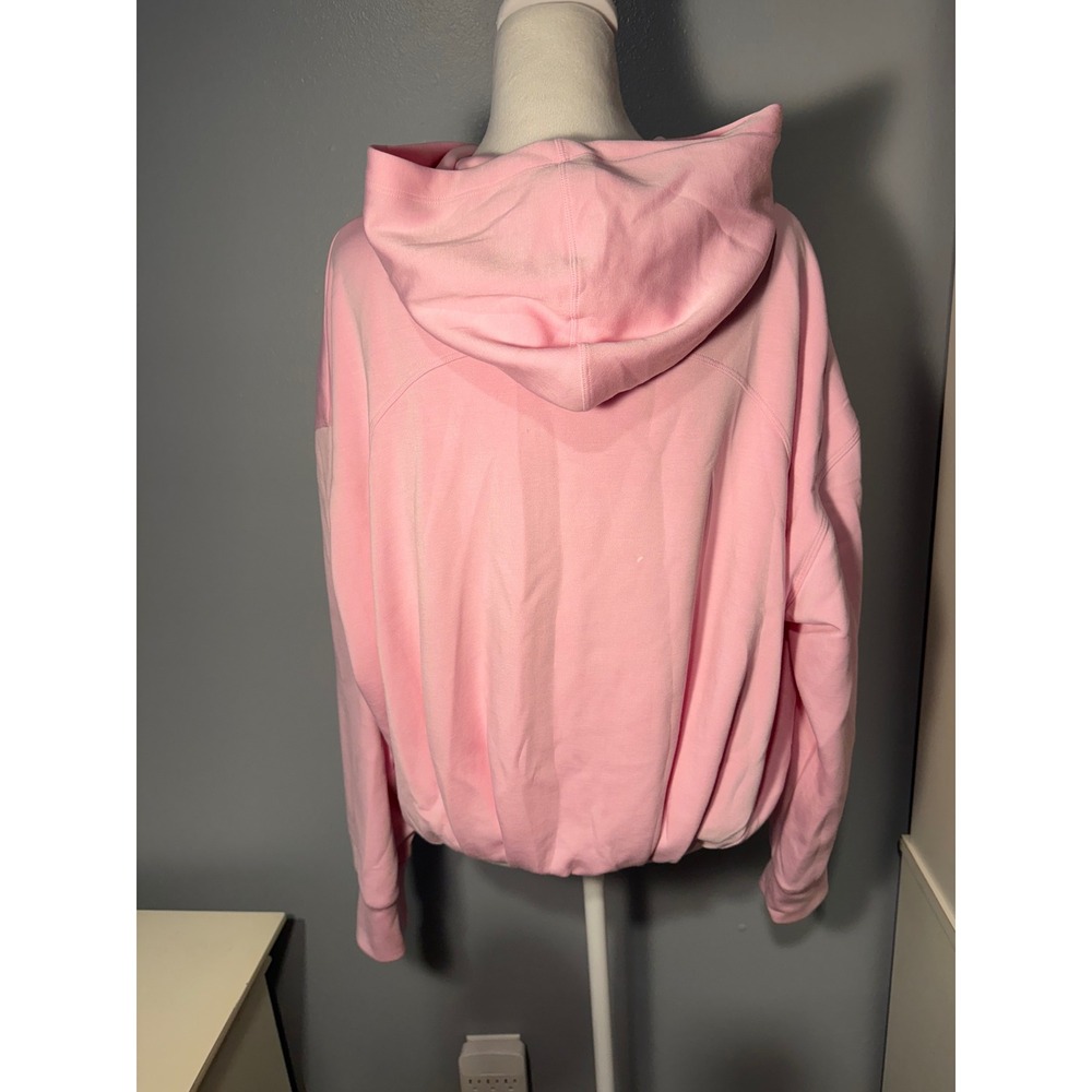 T/S By Thrive Pink Modal Blend Bubble Hem Cropped Hoodie Large FP5068783T - Picture 2 of 8
